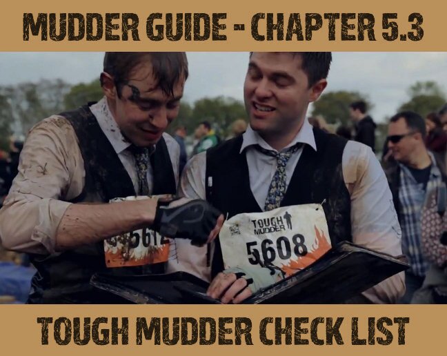 Tough Mudder Check List