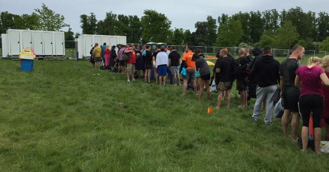 Tough Mudder camping showers
