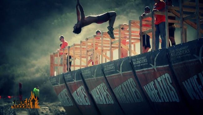 Tough Mudder: Cool Mudders do a backflip at Walk the Plank